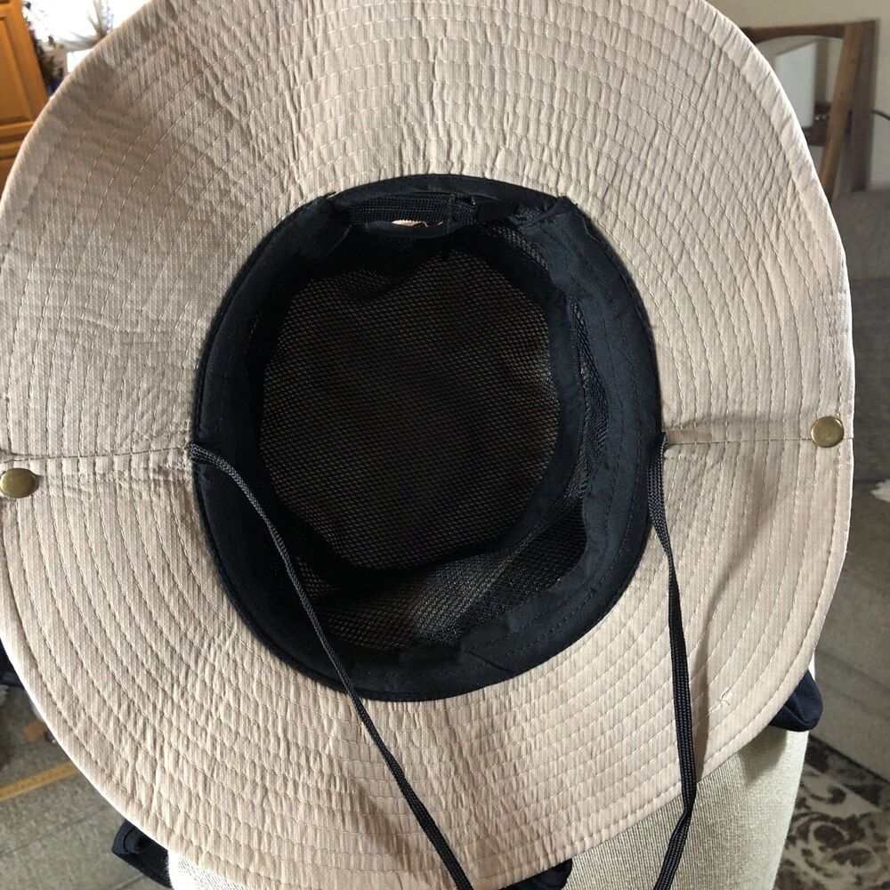 GUODING tan Boonie Hat - Nylon mesh Sun Brim Bill Safari Style Outdoor Layer - Picture 7 of 16